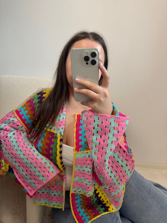 Strickjacke Farbenliebe bunt