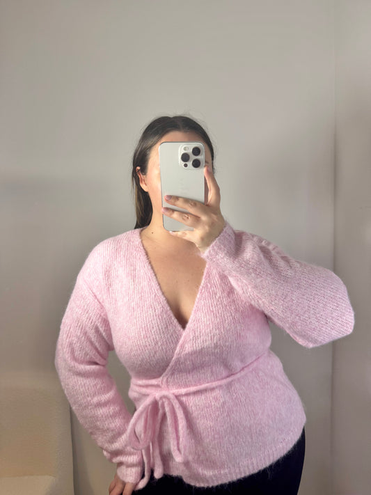 Wickeltraum Strickjacke rosa