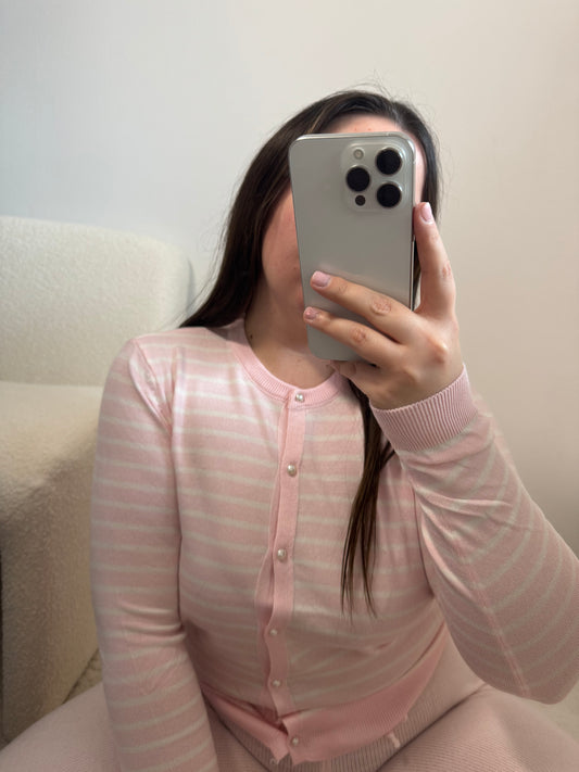 Strickjacke Little rosa stripes