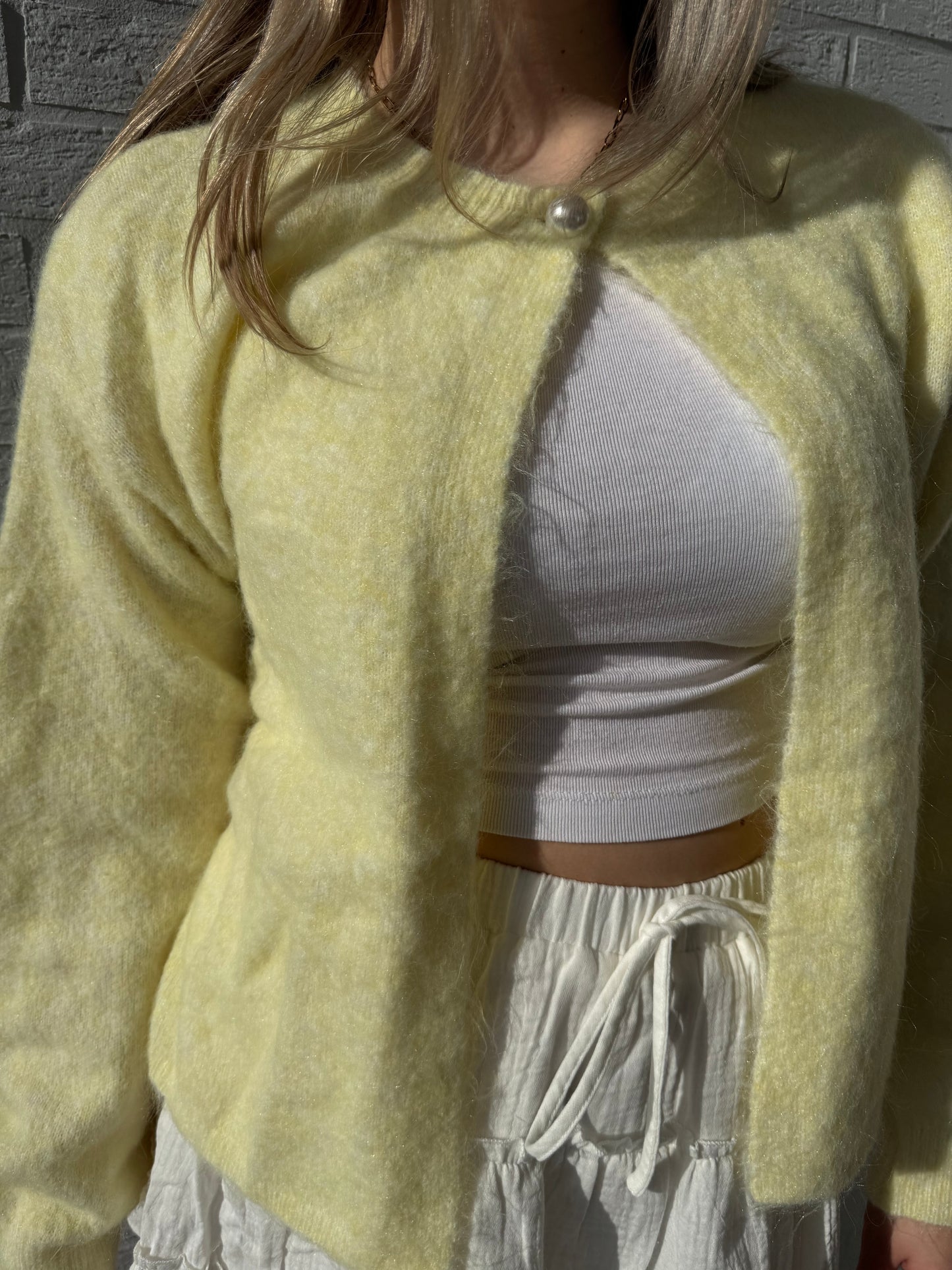 Strickjacke butter yellow