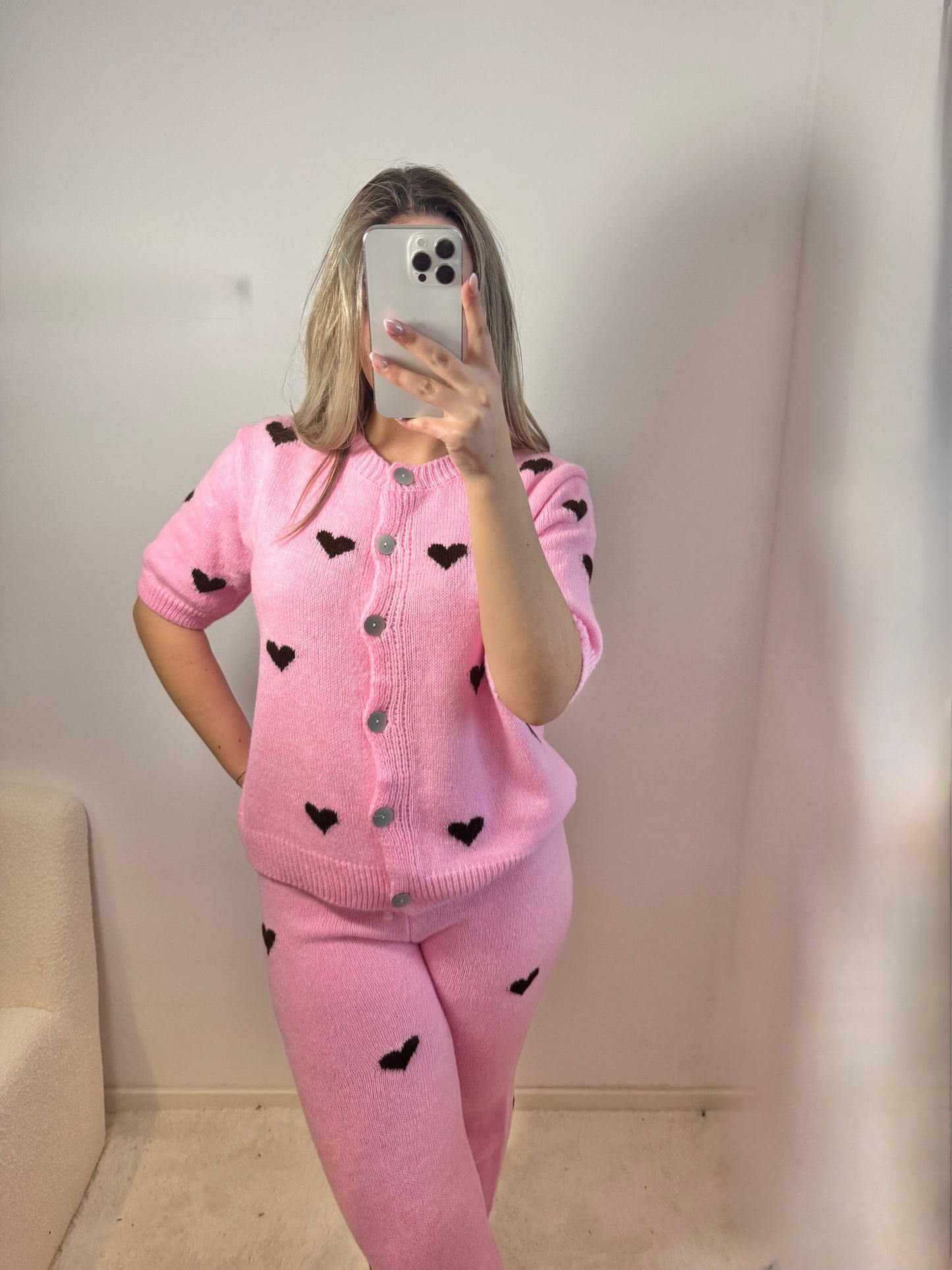 Zweiteiler Herzen rosa