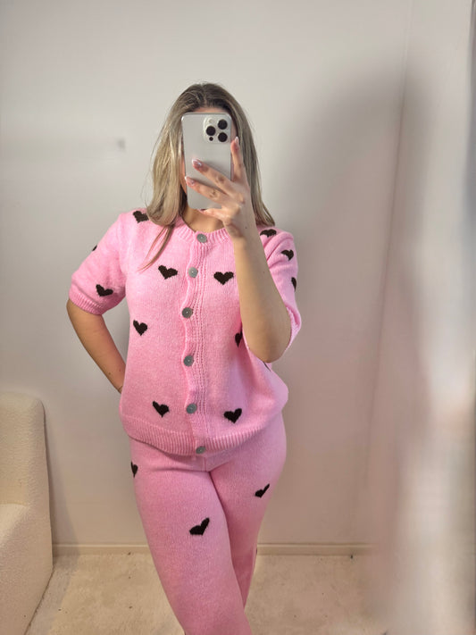 Zweiteiler Herzen rosa