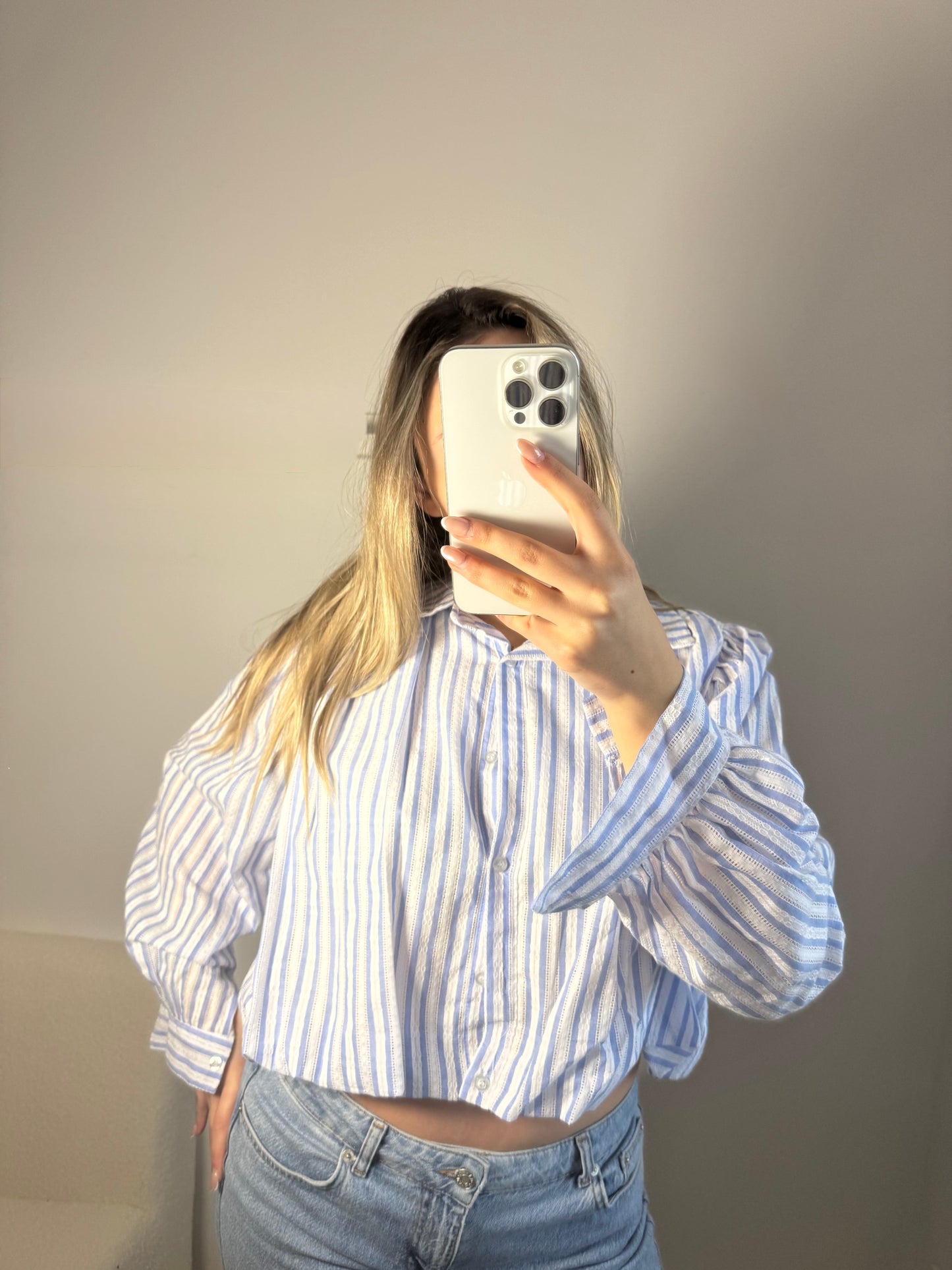 Gestreiftes Hemd blau weiß