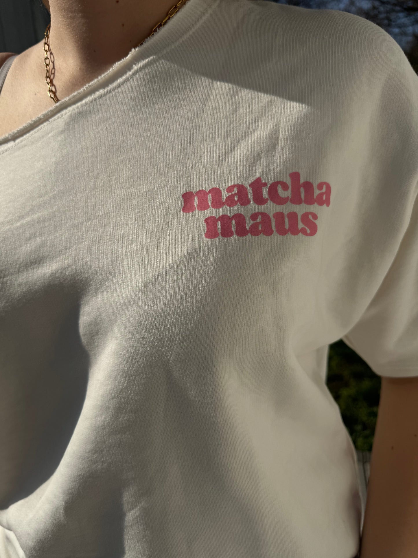 Shirt Matcha weiß