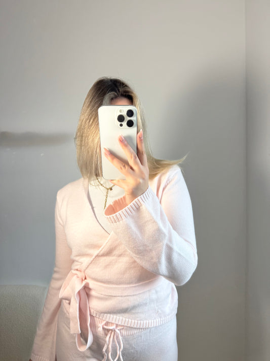 Lounge Wickel Pullover rosa