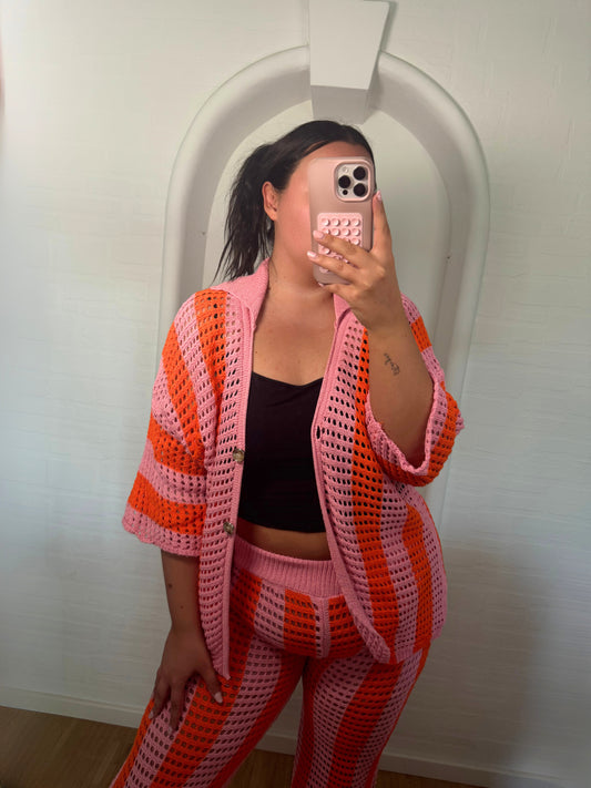 Häkel Set rosa orange