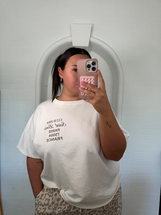 Weißes Shirt mit Druck