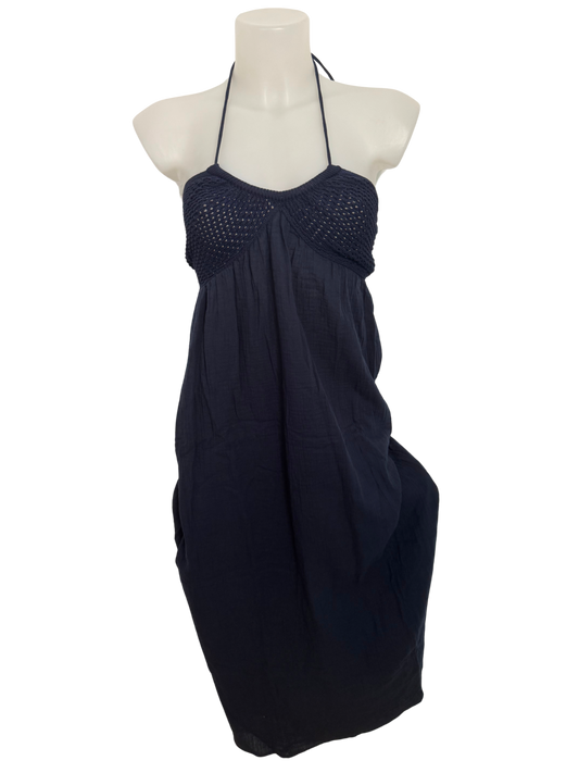Neckholder Kleid dunkelblau