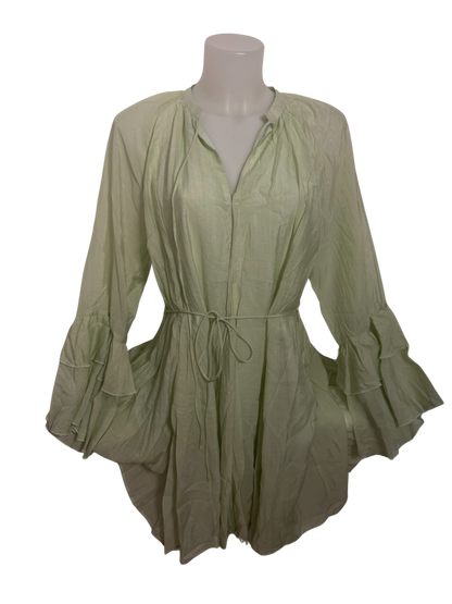 Kleid mit Flatterärmeln mintgrün