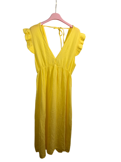 Musselin Kleid gelb