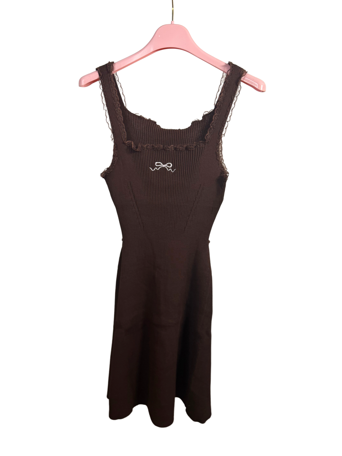 Kleid Schleifi braun