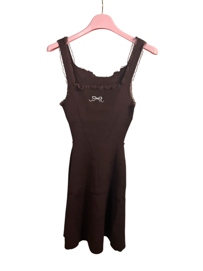 Kleid Schleifi braun