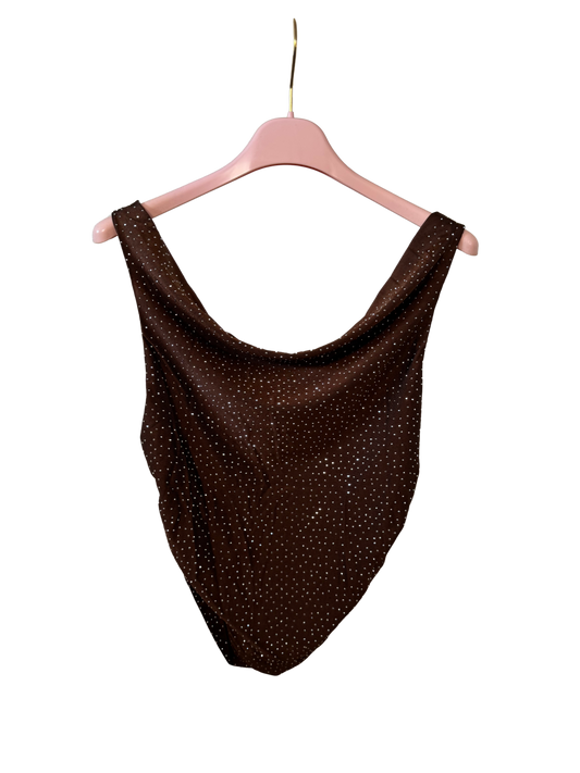 Top Glitzer braun