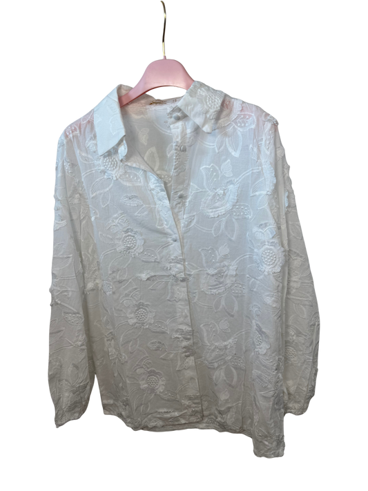 Bluse Flower weiß