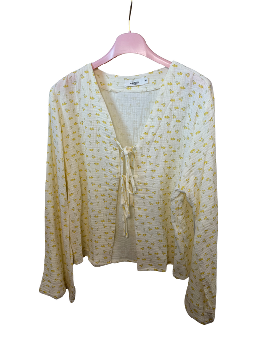Blümchen Bluse gelb