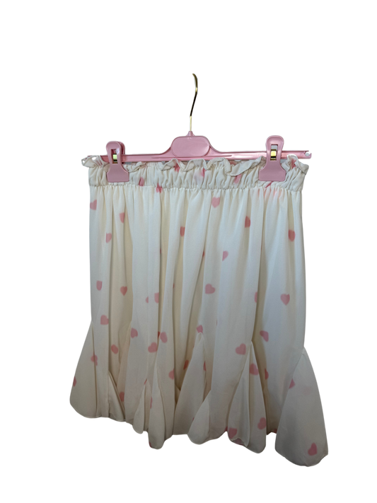 Rock mit Herzchen - rosa oder weiß