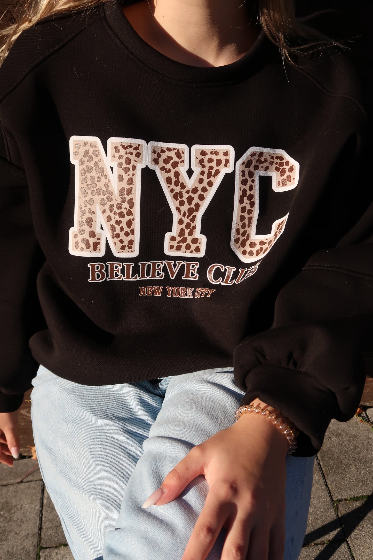 Sweatshirt Leo NYC schwarz