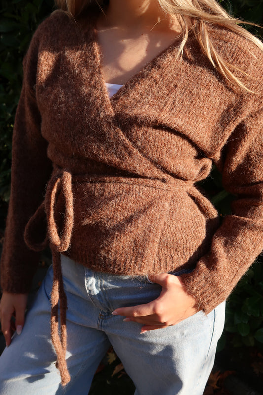 Wickeltraum Strickjacke Toffee
