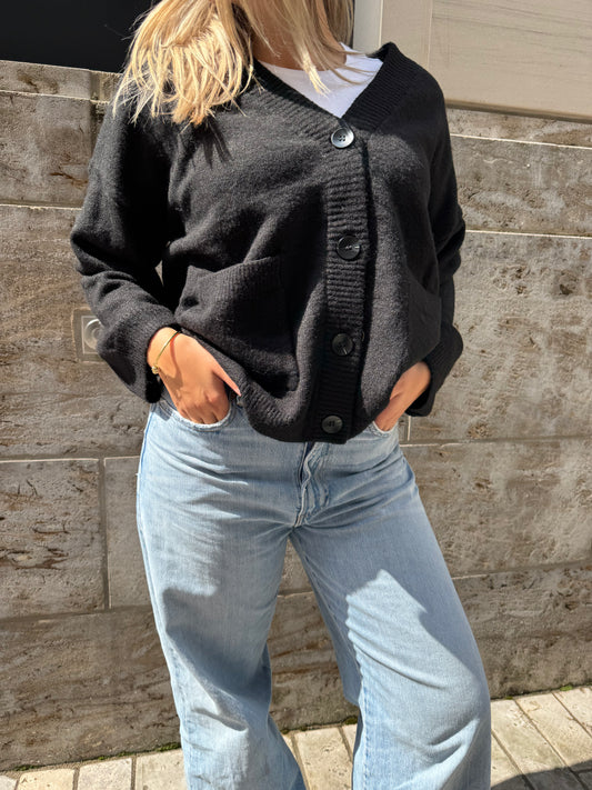 Oversize Cardigan schwarz