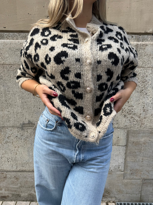 Strickjacke Leo beige