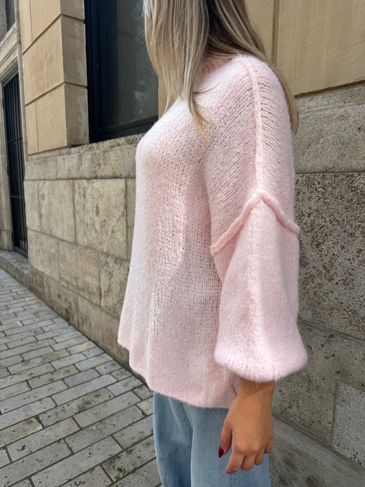 Kuschel Pullover hellrosa