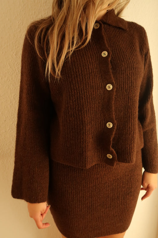 Set Cardigan & Rock braun