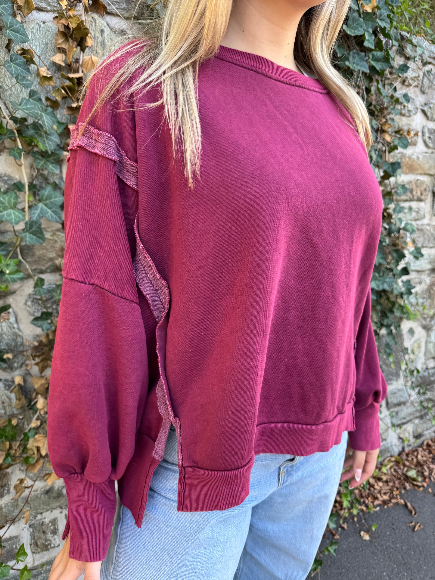 Sweatshirt Lely bordeaux