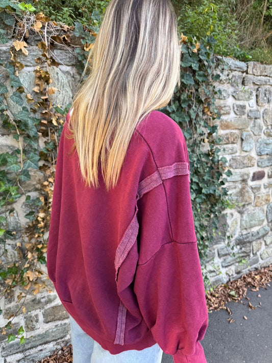 Sweatshirt Lely bordeaux