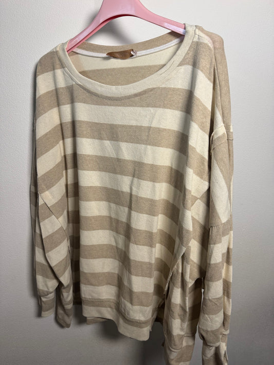 Dünnes Sweatshirt creme beige