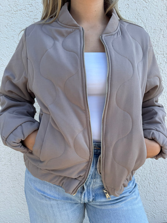 Steppjacke taupe