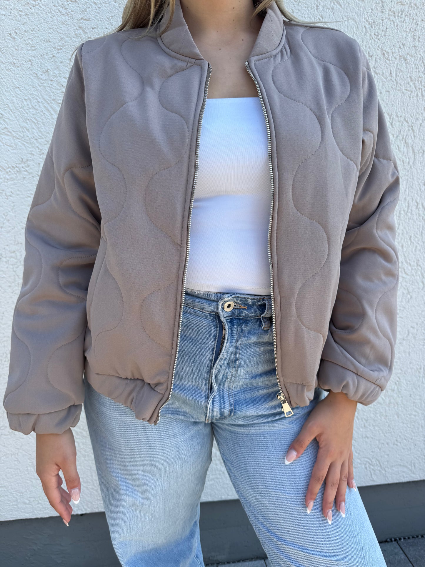 Steppjacke taupe