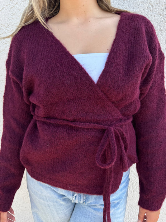 Wickeltraum Strickjacke berry