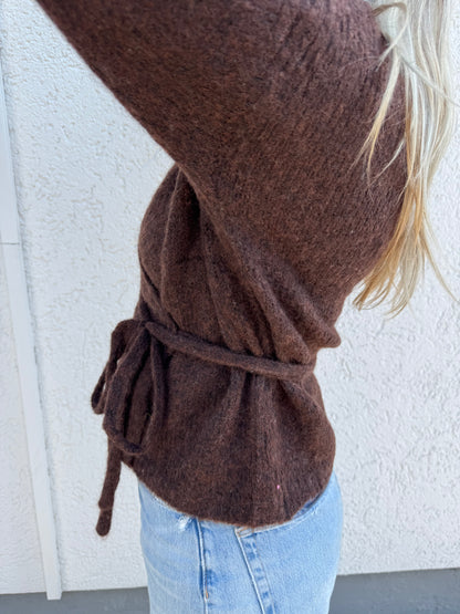 Wickeltraum Strickjacke braun