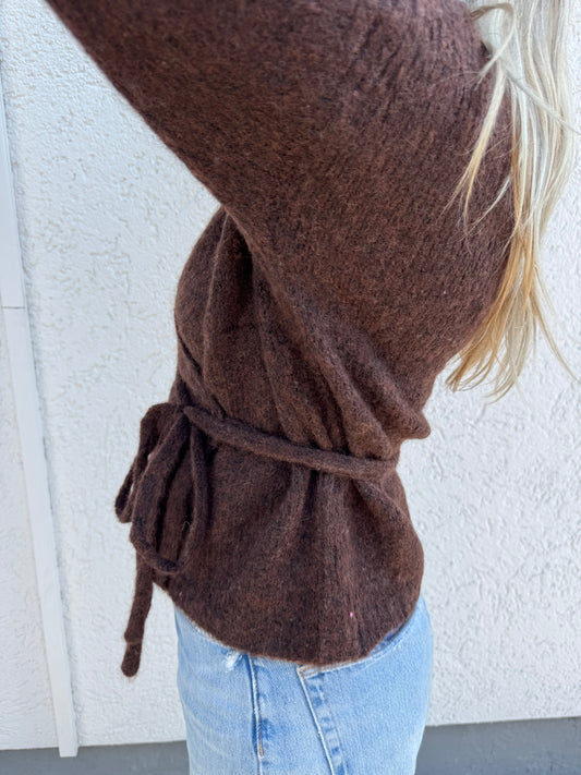 Wickeltraum Strickjacke braun