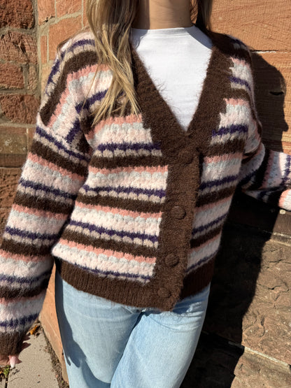 Strickjacke coffee