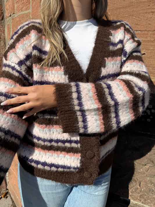 Strickjacke coffee