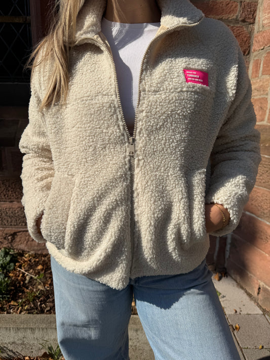Teddyjacke mit Patch