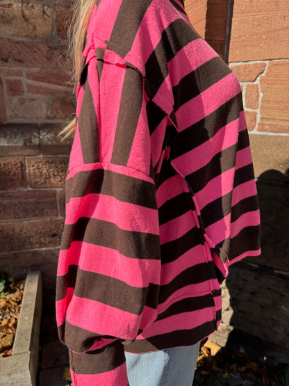 Dünnes Sweatshirt pink braun