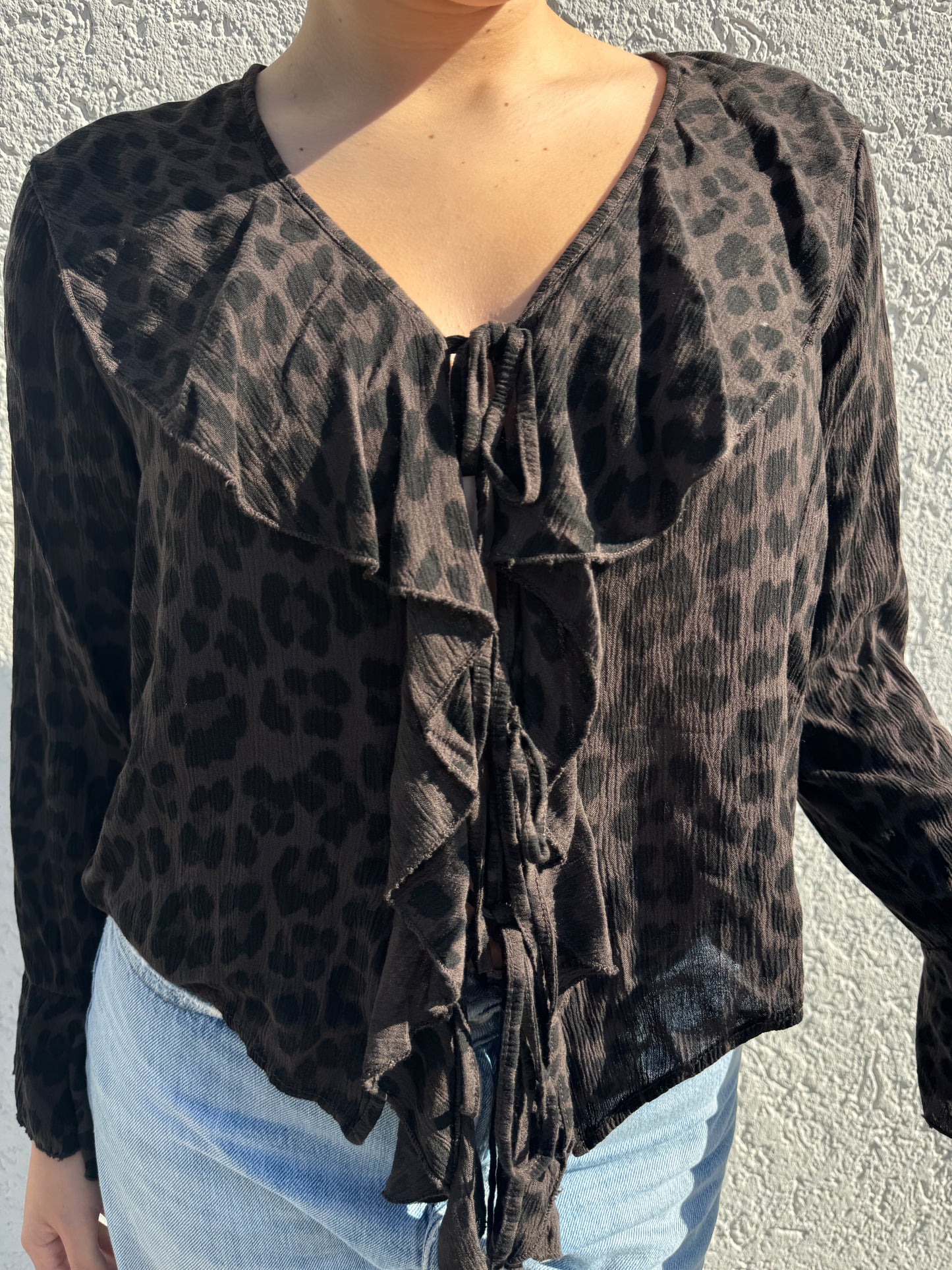 Leo Bluse dunkelbraun