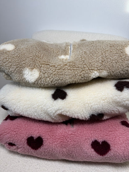 Fleece Zip Pullover Herzchen