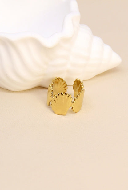 Muschel Ring gold