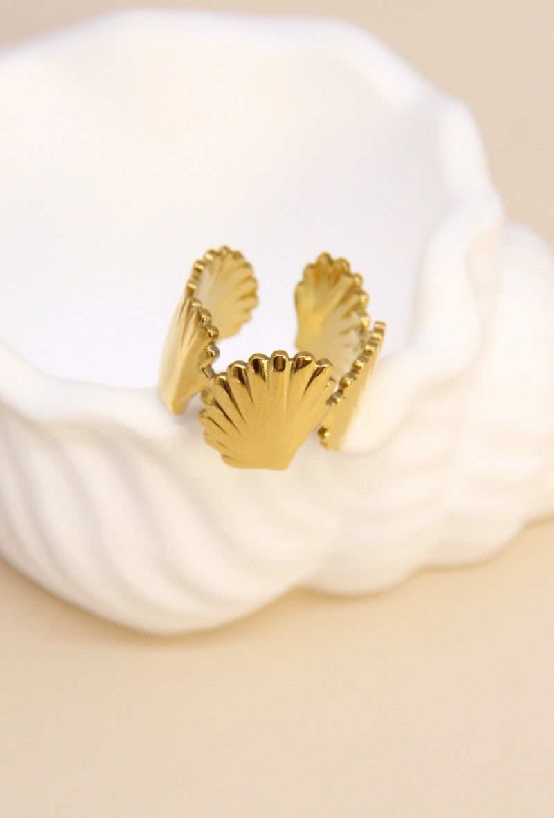 Muschel Ring gold