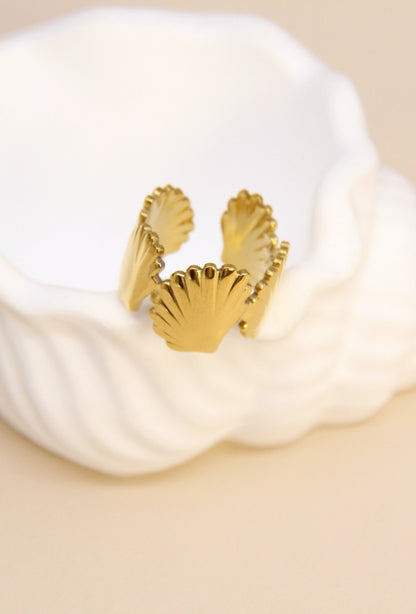 Muschel Ring gold