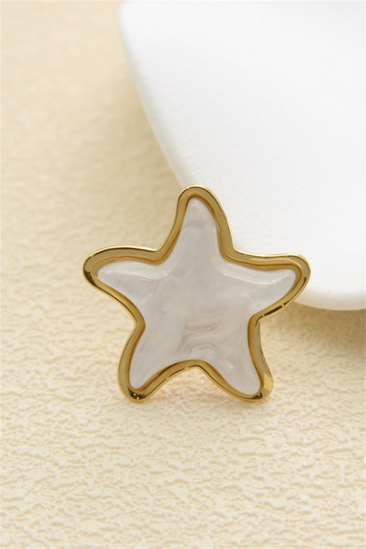 Perlenstern Ring gold